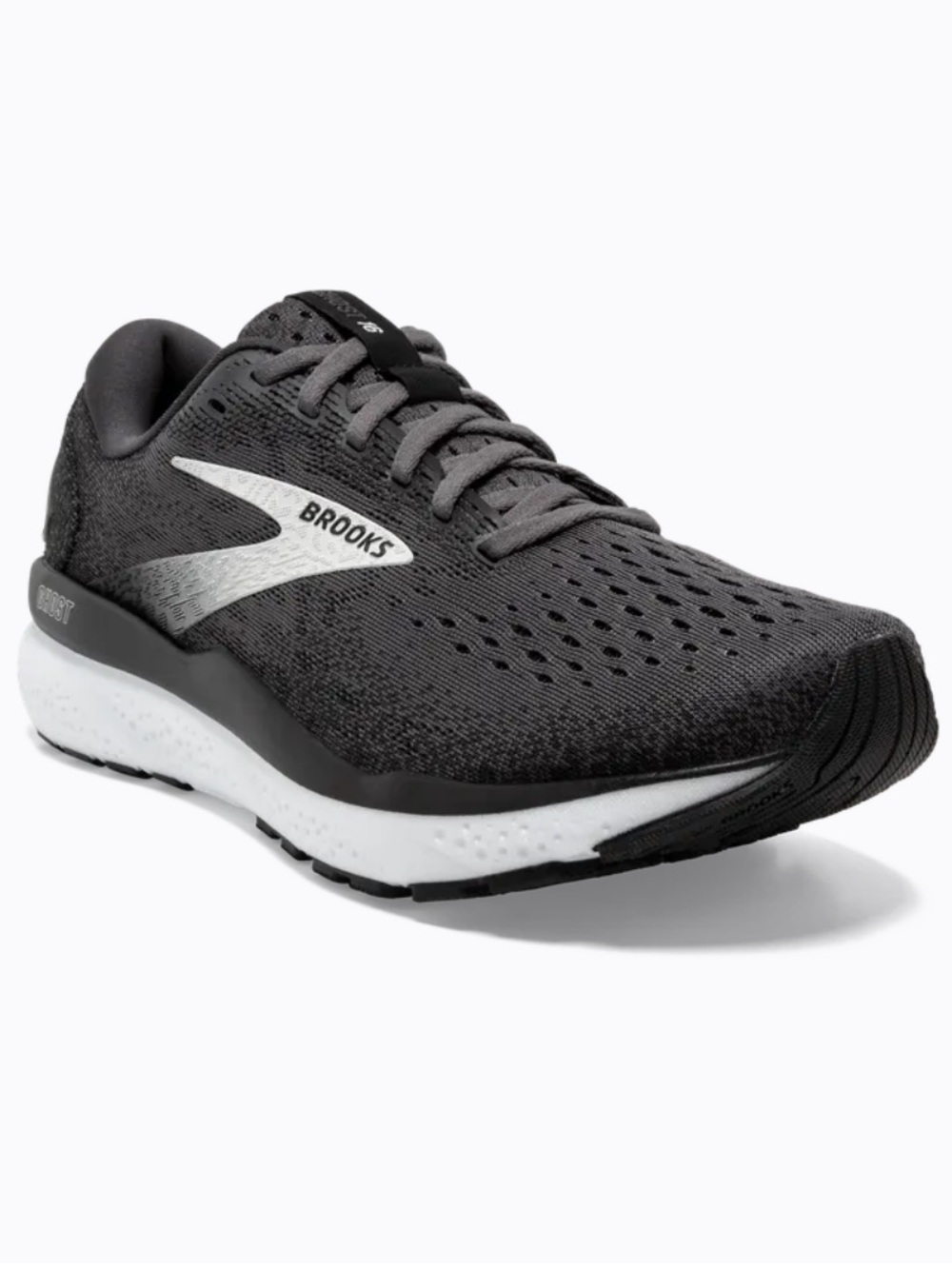 Brooks women Ghost 16 black running walking shoes trainers 11 shoe white